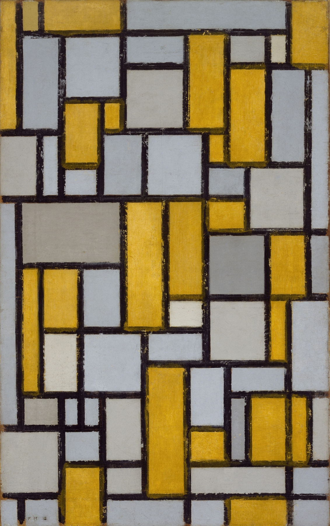 몬드리안 Piet Mondrian - Composition with Grid 1