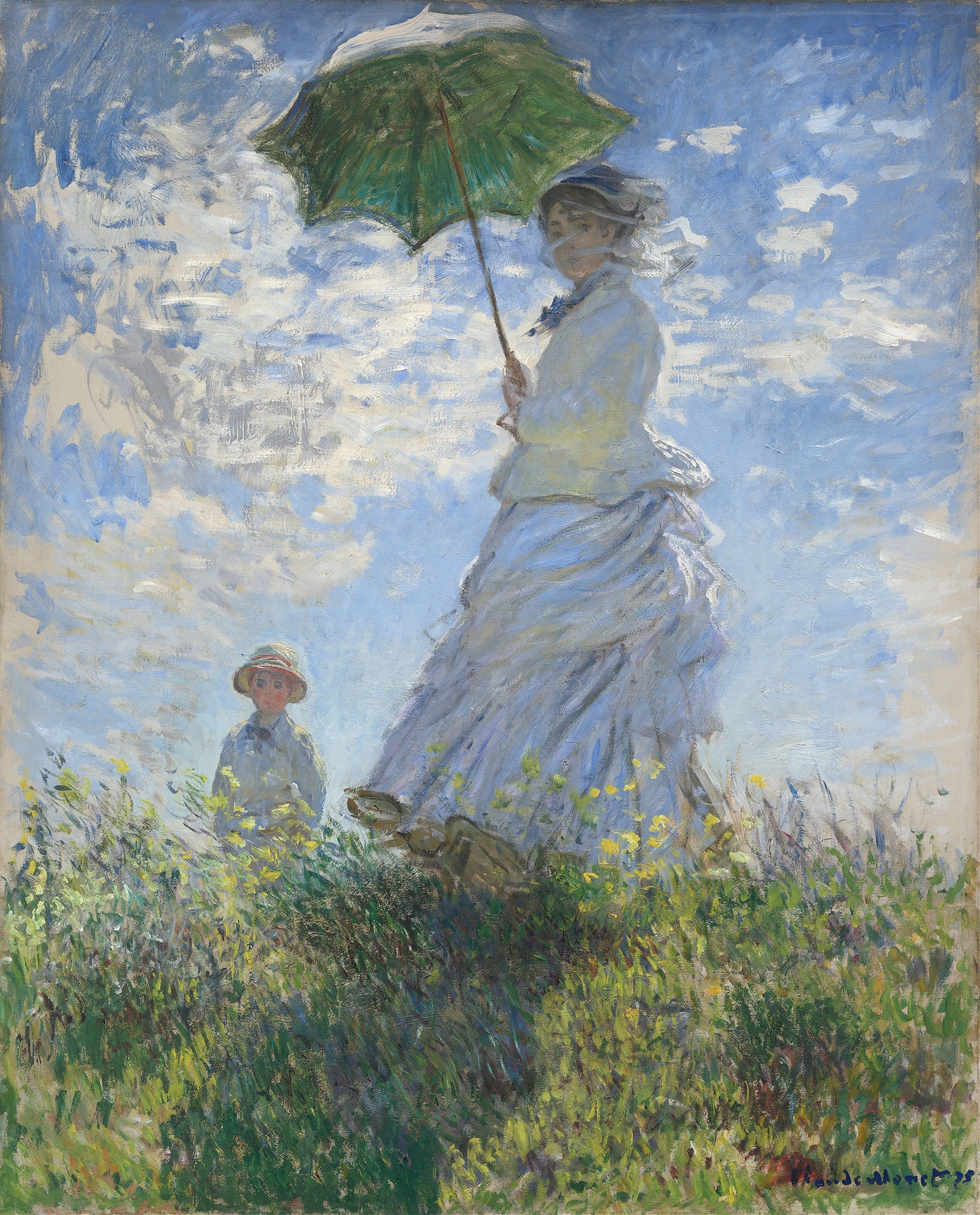 클로드모네, 파라솔을 든 여인, woman with a parasol, claude monet, 예술작품, 그림